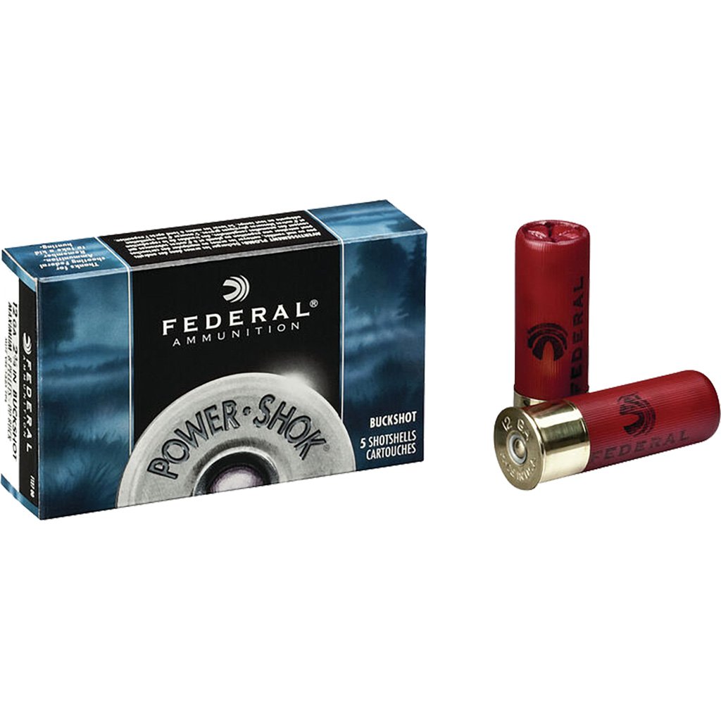610415_1.jpg Federal Power-Shok Load 20 Gauge 3 in. 18 Pellets 2 Buck Shot 5 rd.