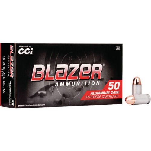 611606_1.jpg CCI Blazer Pistol Ammo 45 ACP 230 gr. FMJ 50 rd.