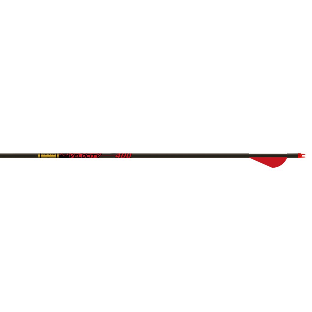 64221_1 Gold Tip Velocity Arrows 400 Raptor Vanes 6 pk.