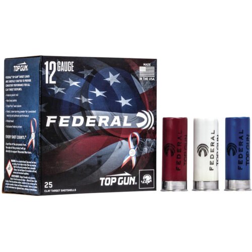 704841_1.jpg Federal Top Gun Red, White & Blue Edition Load 12 Gauge 2.75 in. 1 1/8 oz. 8 Shot 25 rd.