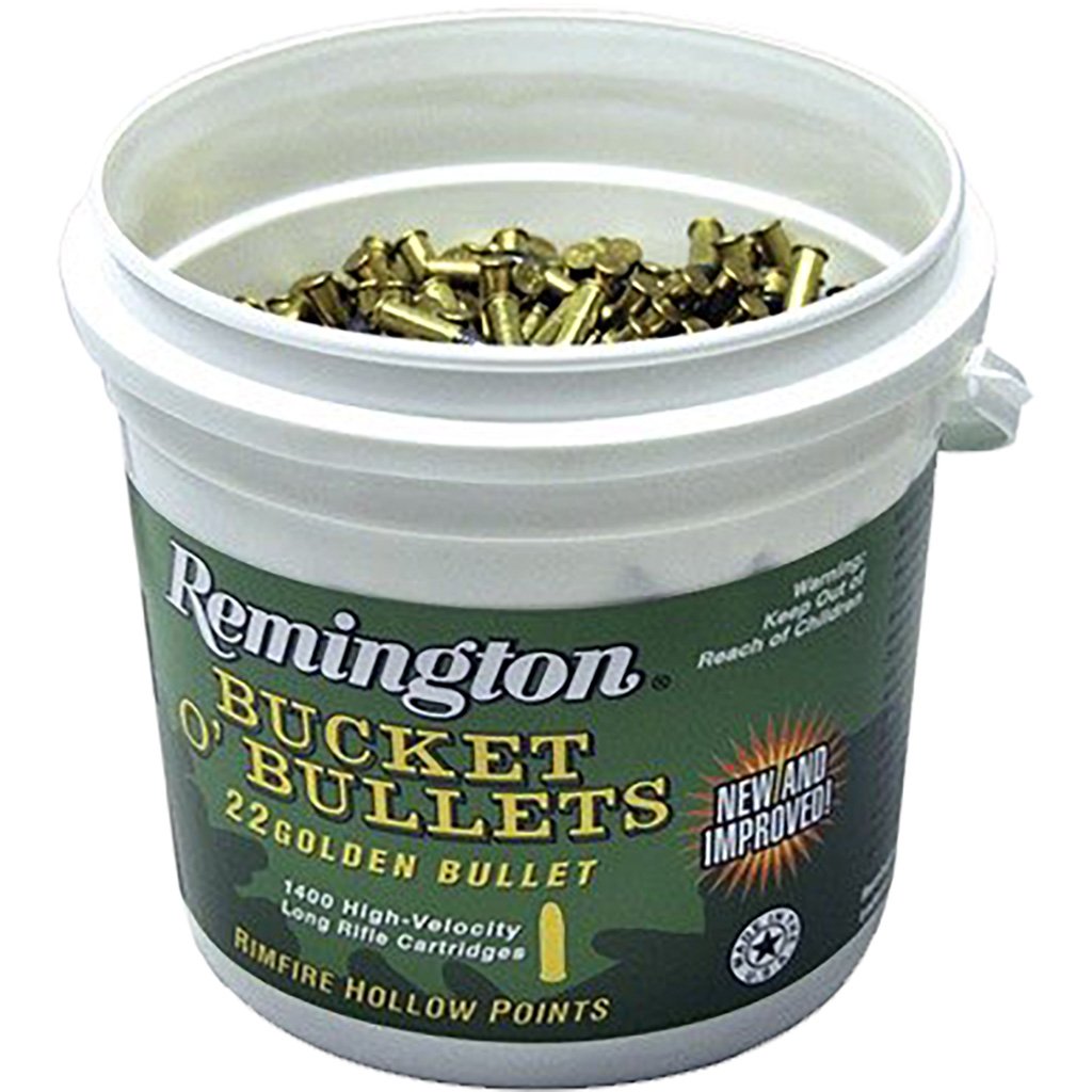 Remington Golden Bullet Rimfire Ammo 22 LR 36 gr. Plated HP 1400 rd.