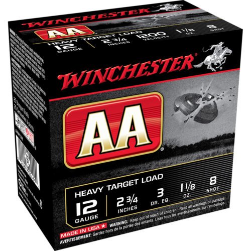 Winchester AA Heavy Target Load 12 ga. 2.75 in. 1 1/8 oz. 8 Shot 25 rd.