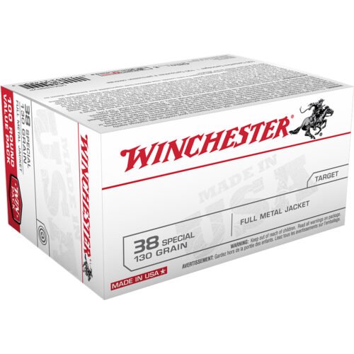 707176_1.jpg Winchester USA Pistol Ammo 38 Spl 130 gr. FMJ 100 rd.