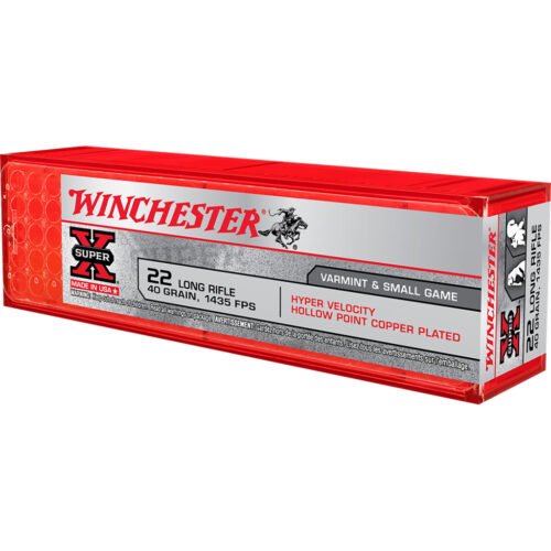 Winchester Hyper Speed Rimfire Ammo 22 LR 40 gr. Plated Lead HP 100 rd.