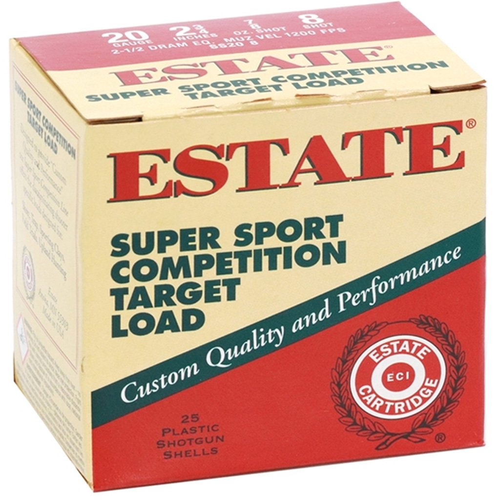 719049_2.jpg Estate Super Sport Target Load 20 Gauge 2.75 in. 7/8 oz. 8 Shot 25 rd.