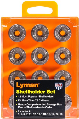 LYMAN X-SHELLHOLDER 12 PIECE - SET & STORAGE BOX