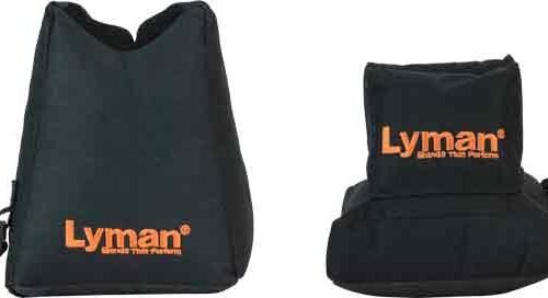 LYMAN CROSSHAIR SHOOTING BAG - COMBO FRONT & REAR BLACK NYLON