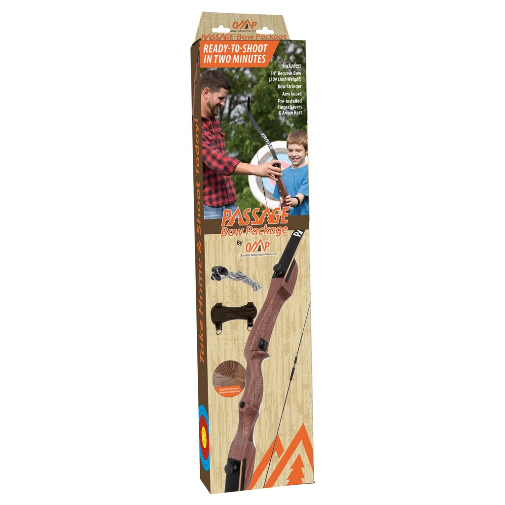 81273_1.jpg October Mountain Passage Recurve Bow Package 54 in. 20 lbs. RH No Arrows or Quiver