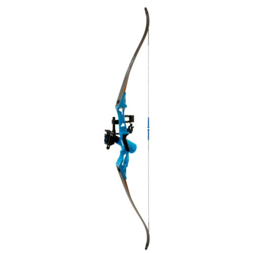 81380_1.jpg Fin Finder Bank Runner Bowfishing Recurve Package with Winch Pro Bowfishing Reel Blue 35 lbs. RH