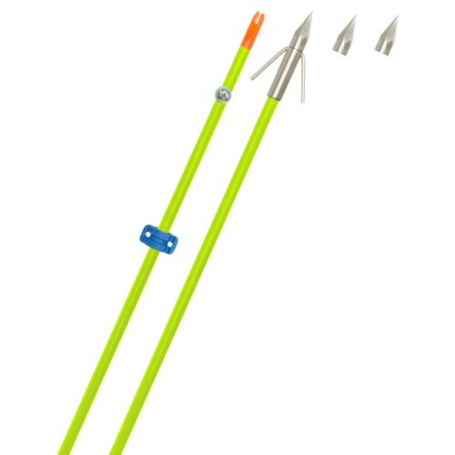 Fin Finder Raider Pro Bowfishing Arrow Flo Green with Big Head Point