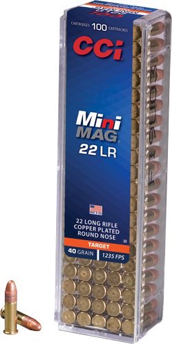 CCI MINI-MAG 22LR 40GR LEAD-RN - 1235FPS 100RD 50BX/CS
