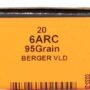HSM TROPHY GOLD 6MM ARC - 95GR BERGER VLD 20RD 25BX/CS