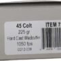 UNDERWOOD 45 LC 225GR  HARD - CAST WADCUTTER 20RD 10BX/CS