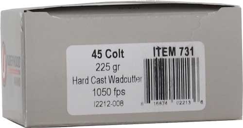 A731_INFO UNDERWOOD 45 LC 225GR HARD - CAST WADCUTTER 20RD 10BX/CS