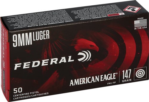 AE9FP_1 FEDERAL AE 9MM LUGER 147GR - FMJ-FP 50RD 20BX/CS