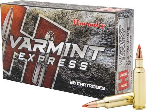 AHDY81531 HORNADY VARMINT 224 VALKYRIE - 60GR V-MAX 20RD 10BX/CS