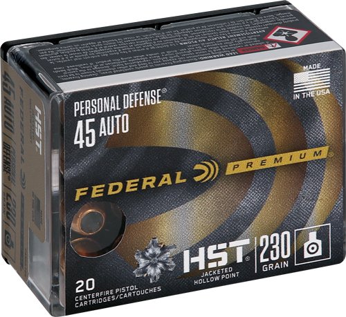 FEDERAL PREMIUM 45 ACP 230GR - HST JHP 20RD 10BX/CS