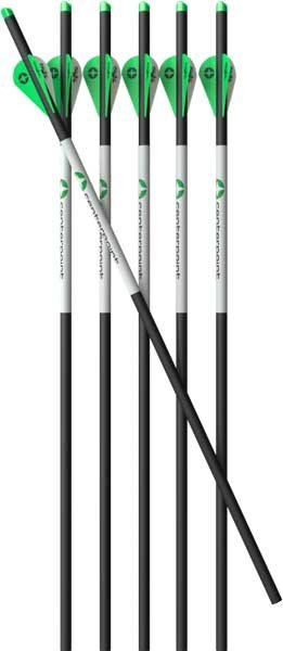 AXCCA206PK1_1.jpg CENTERPOINT XBOW ARROW 20" - CARBON 400GR HALF-MOON 6PK