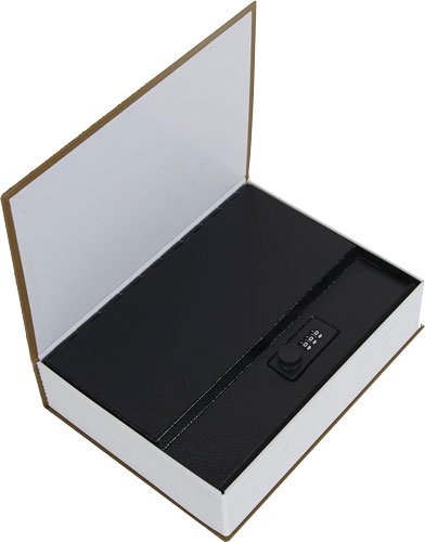 BULLDOG DIVERSION BOOK SAFE - BROWN 3 WHEEL COMBINATION LOCK