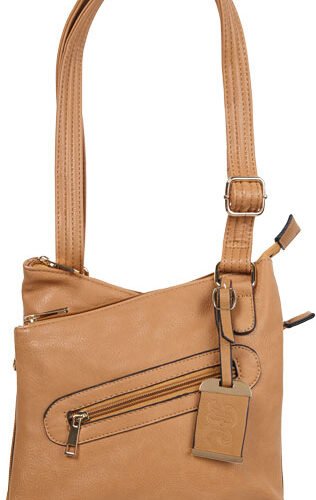 BULLDOG CONCEALED CARRY PURSE - CROSS BODY STYLE TAN