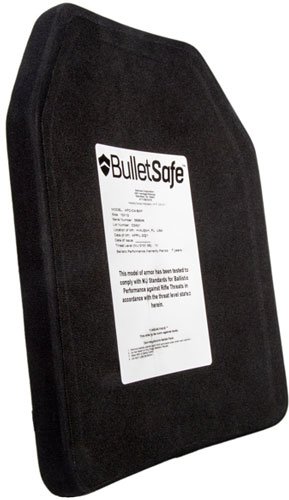 BS56006_LABEL.jpg BULLETSAFE BALLISTIC LEVEL IV - PLATE 7.7LBS SHOOTERS CUT