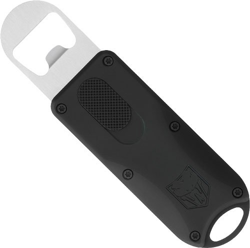 COBRATEC OTF BOTTLE OPENER - BLACK 4.62" OAL W/LANYARD LOOP