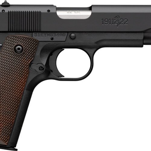 G051063490.jpg BROWNING 1911-22 A1 POLY 22LR - FS 4.25" BLACK/BROWN GRIPS