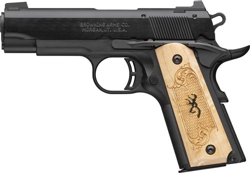 BROWNING 1911-22 22LR COMPACT - MEDALLION 3.58" BLACK/MAPLE
