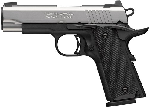 BROWNING 1911-380 STAINLESS - 380ACP 3.58"COMP 8RD BLK/SS