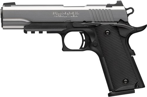 BROWNING 1911-380 SS 380ACP - 4.25"FS 8RD BLK/SS W/RAIL