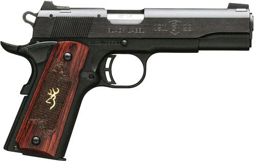G051851490.jpg BROWNING 1911-22 MEDALLION - 22LR 4.25"FS BLACK/ROSEWOOD