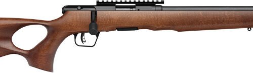 SAVAGE B17 TIMBER THUMBHOLE - 17HMR 18" 10RD BLUED/WOOD