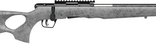 G70818 SAVAGE B17 17HMR TIMBERLITE - THUMBHOLE 18" CF 10RD GRY WOOD