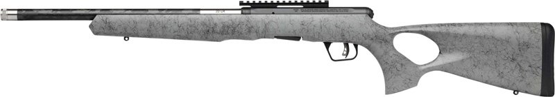 SAVAGE B17 17HMR TIMBERLITE - THUMBHOLE 18" CF 10RD GRY WOOD