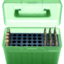 H50RL.gif MTM DELUXE AMMO BOX 50-ROUNDS - LG RIFLE 220 SWIFT-30/06 GREEN