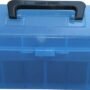 MTM DELUXE AMMO BOX 50-ROUNDS - RIFLE 7MM RM TO 300 WM CLR BLU