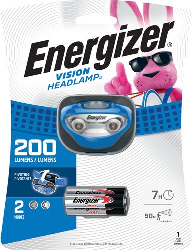 ENERGIZER VISION HEADLAMP 200 - LUMENS W/AAA BATTERIES