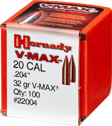 HDY22004_1.jpg HORNADY BULLETS 20 CAL .204 - 32GR V-MAX 100CT 40BX/CS