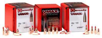 HDY22411.jpg HORNADY BULLETS 6MM .243 - 58GR V-MAX 100CT 40BX/CS