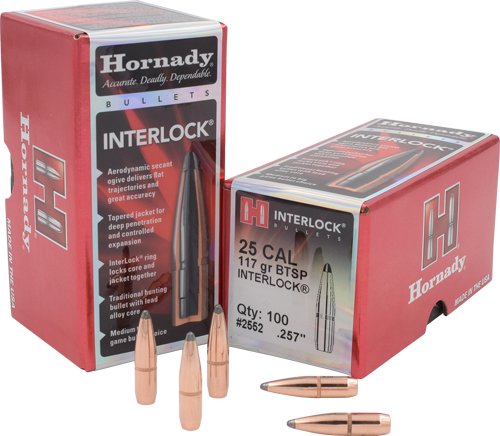 HDY2552_1.jpg HORNADY BULLETS 25 CAL .257 - 117GR JSP-BT 100CT 25BX/CS