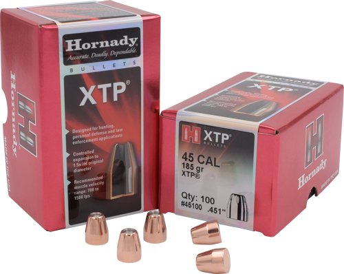 HDY45100_1.jpg HORNADY BULLETS 45 CAL .451 - 185GR XTP 100CT 15BX/CS