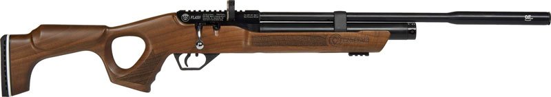 HATSAN FLASH QE .25 PCP 900 - FPS WALNUT/BLUED W/ 2 MAGS