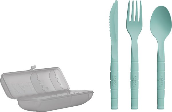 KA-BAR LUNCH PAL W/SPOON/FORK/ - KNIFE WITH LIGHTWEIGHT CASE