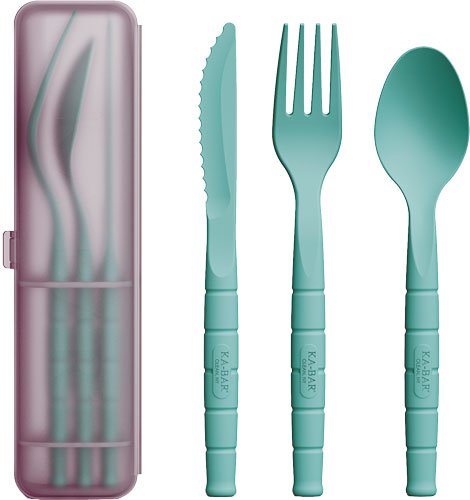 KA-BAR LUNCH PAL W/SPOON/FORK/ - KNIFE WITH LIGHTWEIGHT CASE