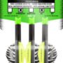 LUMENOK XBOW ARROW 20" CARBON - GRN LIGHTED CRESCENT NOCK 3PK