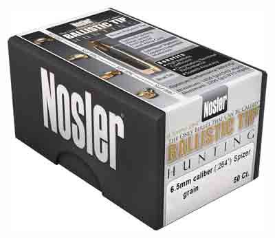 NOSLER BULLETS 6.5MM .264 - 120GR BALLISTIC TIP 50CT