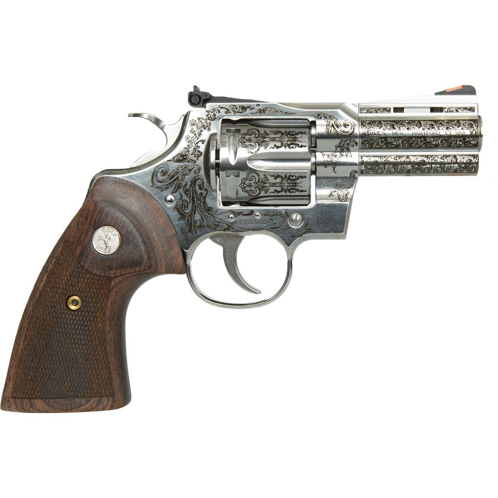 Colt Python Revolver 357 Mag 3 in Engraved Stainless 6 rd