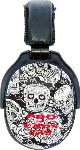 PRO EARS REVO EAR MUFF - PASSIVE SKULLS PATTERN