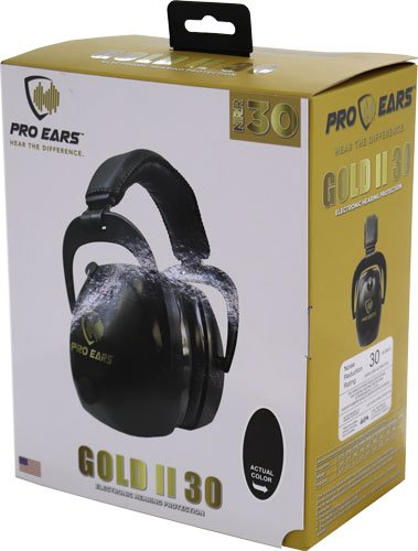 PRO EARS GOLD II 30 EAR MUFF - ELECTRONIC W/PADDED BASE BLK