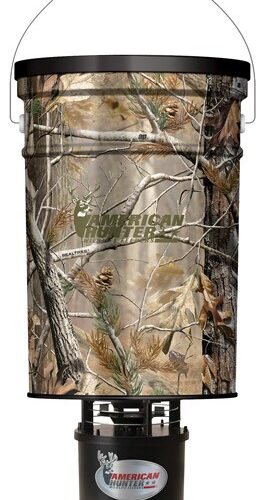 AMERICAN HUNTER FEEDER HANGING - 50LB METAL HOPPER RT-AP CAMO